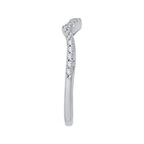 14 Kt White Gold Luminous Bridal Wedding Band