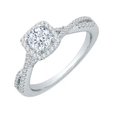 14 Kt White Gold Carizza Boutique Bridal Engagement Ring