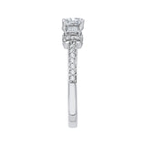 14 Kt White Gold Luminous Bridal Engagement Ring