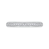 14 Kt White Gold Luminous Bridal Wedding Band