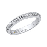 14 Kt White Gold Luminous Bridal Wedding Band
