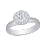14 Kt White Gold Carizza Boutique Bridal Engagement Ring