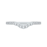 14 Kt White Gold Luminous Bridal Wedding Band