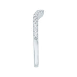 14 Kt White Gold Luminous Bridal Wedding Band