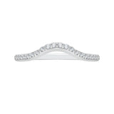 14 Kt White Gold Luminous Bridal Wedding Band