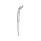 14 Kt White Gold Luminous Bridal Wedding Band