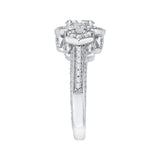 14 Kt White Gold Luminous Bridal Engagement Ring