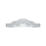 14 Kt White Gold Luminous Bridal Wedding Band
