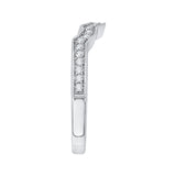 14 Kt White Gold Luminous Bridal Wedding Band