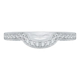 14 Kt White Gold Luminous Bridal Wedding Band