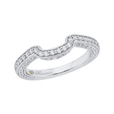 14 Kt White Gold Luminous Bridal Wedding Band