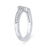 14 Kt White Gold Luminous Bridal Wedding Band
