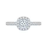14 Kt White Gold Luminous Bridal Engagement Ring