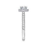 14 Kt White Gold Luminous Bridal Engagement Ring
