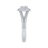 14 Kt White Gold Luminous Bridal Engagement Ring
