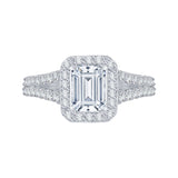 14 Kt White Gold Luminous Bridal Engagement Ring