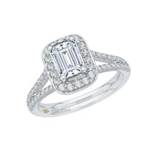 14 Kt White Gold Luminous Bridal Engagement Ring
