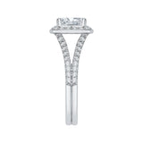 14 Kt White Gold Luminous Bridal Engagement Ring