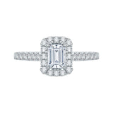 14 Kt White Gold Luminous Bridal Engagement Ring