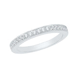 14 Kt White Gold Luminous Bridal Wedding Band