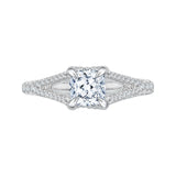 14 Kt White Gold Luminous Bridal Engagement Ring