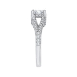 14 Kt White Gold Luminous Bridal Engagement Ring