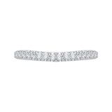14 Kt White Gold Carizza Bridal Wedding Band
