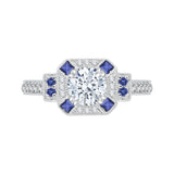 14 Kt White & Yellow Gold Carizza Bridal Engagement Ring