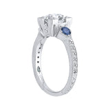 14 Kt White Gold Luminous Bridal Engagement Ring