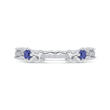 14 Kt White Gold Luminous Bridal Wedding Band