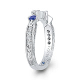 14 Kt White Gold Luminous Bridal Wedding Band