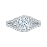 14 Kt White Gold Carizza Bridal Engagement Ring