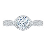14 Kt White Gold Carizza Boutique Bridal Engagement Ring