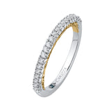 14 Kt White & Yellow Gold Carizza Bridal Wedding Band