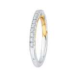 14 Kt White & Yellow Gold Carizza Bridal Wedding Band