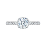 14 Kt White & Yellow Gold Carizza Bridal Engagement Ring