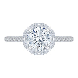 14 Kt White Gold Carizza Bridal Engagement Ring