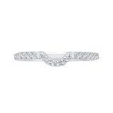 14 Kt White Gold Carizza Bridal Wedding Band