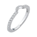 14 Kt White Gold Carizza Bridal Wedding Band