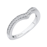 14 Kt White Gold Luminous Bridal Wedding Band