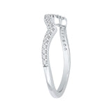 14 Kt White Gold Carizza Bridal Wedding Band