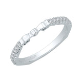 14 Kt White Gold Carizza Bridal Wedding Band