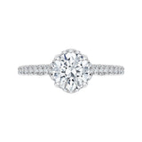14 Kt White Gold Carizza Bridal Engagement Ring