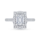 14 Kt White Gold Carizza Bridal Engagement Ring