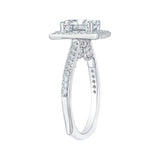 14 Kt White Gold Carizza Bridal Engagement Ring