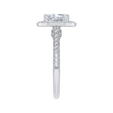 14 Kt White Gold Carizza Bridal Engagement Ring