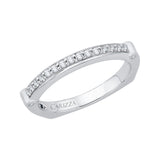 14 Kt White Gold Carizza Bridal Wedding Band