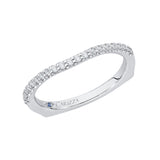 14 Kt White Gold Carizza Bridal Wedding Band