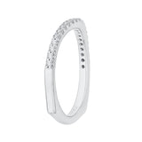 14 Kt White Gold Carizza Bridal Wedding Band