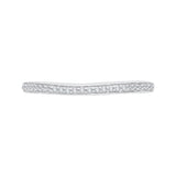 14 Kt White Gold Carizza Bridal Wedding Band